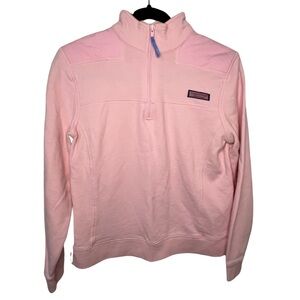 EUC Women’s Vineyard Vines Pink Quarter-Zip Pullover Size S